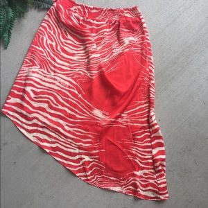💰💰Arden B orange white  asymmetrical skirt Sz M